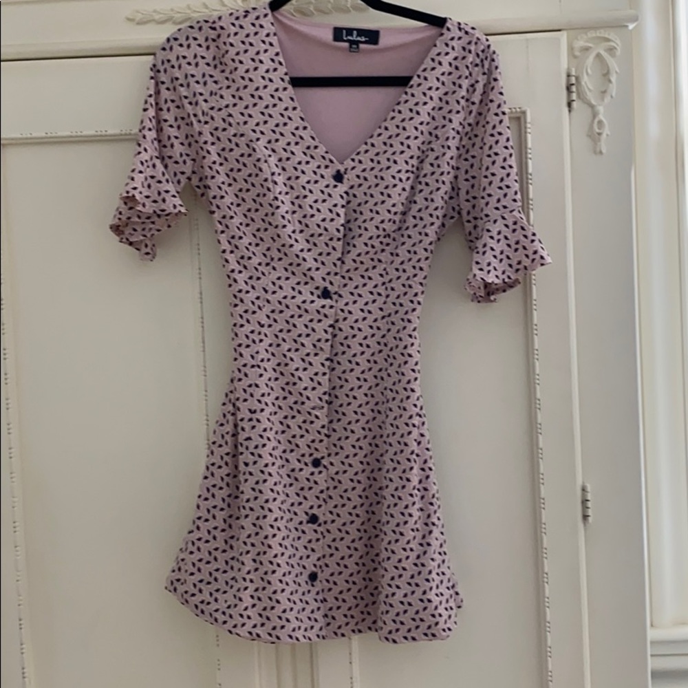 Buttoned Pattern Dress
